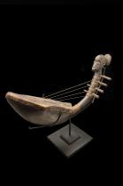 Domu Decorative and Figurative Harp - Mangbetu People, D.R. Congo 3