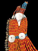 Orange Beaded Pectoral Ornament - Naga People, Nagaland, North-Eastern India - Sold 2