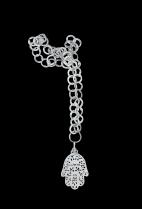 Tribal Silver Hamsa Necklace - Berber People, Tunisia 5