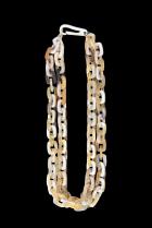 Water Buffalo Horn Double Chain Necklace and Earring Set 1