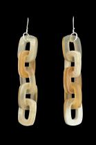 Water Buffalo Horn Double Chain Necklace and Earring Set 3