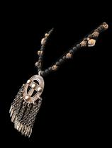 Matte-Black Onyx Necklace with Nubian Elements (BR266) 1
