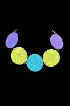 Telephone Cable Wire Necklace with Tuareg Beads 2