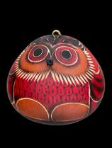 Red-colored Owl Gourd Ornament  1