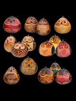 Red-nosed Owl Gourd Ornament 1