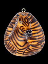 Zebra Gourd Ornament