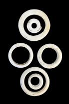 Set of 6 Giant Clam Shell Currency Rings - Papua New Guinea