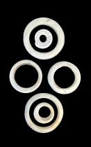 Set of 6 Giant Clam Shell Currency Rings - Papua New Guinea 2