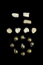 Group of 17 Unusually Shaped Pearl Beads 1