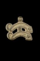 Very Worn Bronze Chameleon Pendant Amulet - Lobi People (Gan sub Group), Burkina Faso