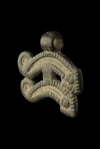 Very Worn Bronze Chameleon Pendant Amulet - Lobi People (Gan sub Group), Burkina Faso 1