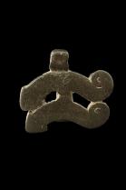 Very Worn Bronze Chameleon Pendant Amulet - Lobi People (Gan sub Group), Burkina Faso 2