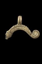 Bronze Single Chameleon Pendant Amulet - Lobi People (Gan sub Group), Burkina Faso