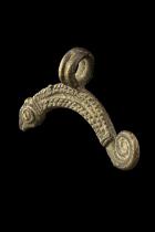 Bronze Single Chameleon Pendant Amulet - Lobi People (Gan sub Group), Burkina Faso 1