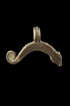 Bronze Single Chameleon Pendant Amulet - Lobi People (Gan sub Group), Burkina Faso 2