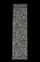 Printed Black and White Fabric with an Intricate  Mudcloth Design - Ivory Coast