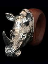 Rhinoceros Pewter and Eucalyptus Wood Napkin Holder - Sold out 1