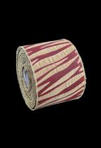 10 Yard Burgundy Zebra Striped Print Ribbon Roll.