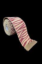 10 Yard Burgundy Zebra Striped Print Ribbon Roll. 2