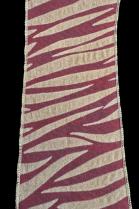 10 Yard Burgundy Zebra Striped Print Ribbon Roll. 3