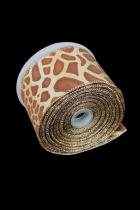 10 Yard Giraffe Print Ribbon Roll 1