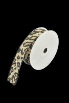 10 Yard Leopard Print Jute Ribbon Roll 1