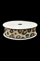 10 Yard Leopard Print Jute Ribbon Roll 3
