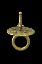 Copper Alloy Ring with Projection - Dogon People, Mali - Sold 7