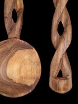 Carved-handle Sandalwood Servers - Kenya  2