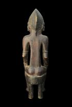 Seated Wooden Female Figure - Senufo People, Ivory Coast 3