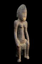 Seated Wooden Female Figure - Senufo People, Ivory Coast 5