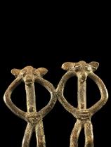 Double-Figured Divination Pendant - Senufo People, Ivory Coast 4