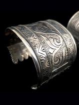 Pair of Contemporary Sterling Silver Cuffs (#2) - Central Asia 4