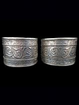 Pair of Contemporary Sterling Silver Cuffs (#2) - Central Asia