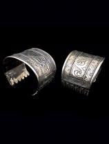 Pair of Contemporary Sterling Silver Cuffs (#2) - Central Asia 2