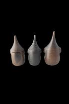 Set of 3 Snuff Containers - Kuba People, D.R. Congo 1