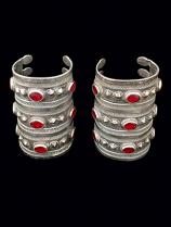 Pair of 'Bilezek' Cuffs - Tekke people, Turkmenistan (Central Asia) - Sold 1