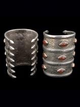 Pair of 'Bilezek' Cuffs - Tekke people, Turkmenistan (Central Asia) (#9) - SOLD 1