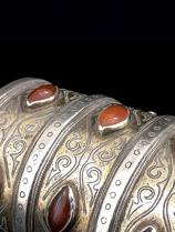 Pair of 'Bilezek' Cuffs - Tekke people, Turkmenistan (Central Asia) (#9) - SOLD 4
