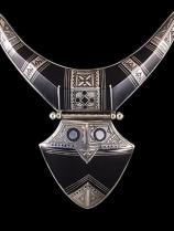 Contemporary Tuareg Sterling Silver and Ebony Wood Necklace - Sold 2