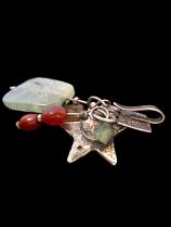 Sterling Silver Necklace Adornment with Indian Carnelian, Jade & Amazonite - Sold 3