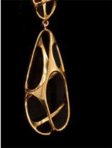 Contemporary Brushed Gold Vermeil Earrings  1