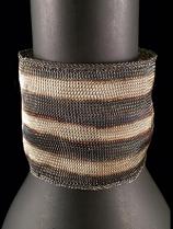 Woven Cuff with Sterling Silver Plate (88snk) 1
