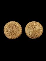 Woven Clip Earrings with 18k Gold Plate (64gg) 