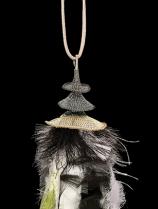 Woven Necklace with Silk Thread Centerpiece (130pwh) 2