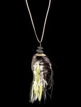 Woven Necklace with Silk Thread Centerpiece (130pwh) 1