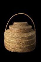 Natural Palm Fiber Basket - Yaka People, D.R. Congo - Sold