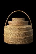 Natural Palm Fiber Basket - Yaka People, D.R. Congo - Sold 1