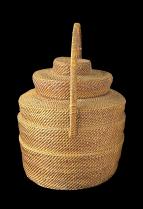 Natural Palm Fiber Basket - Yaka People, D.R. Congo - Sold 2