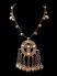 Matte-Black Onyx Necklace with Nubian Elements (BR266)
